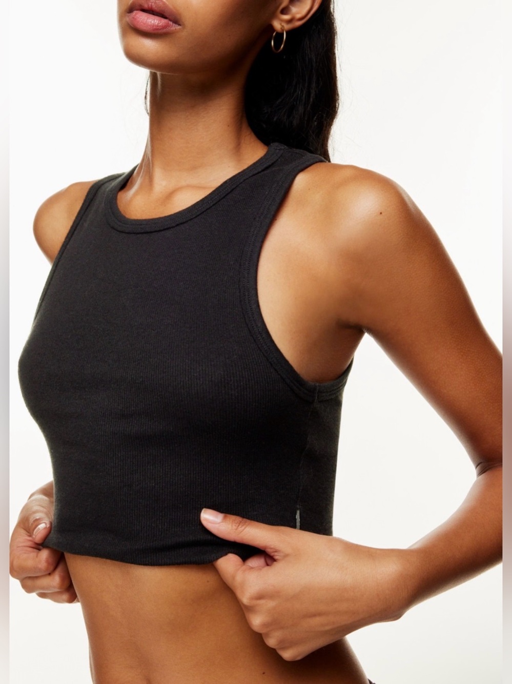 Heroine Black Hampton Sport Crop Tank Top